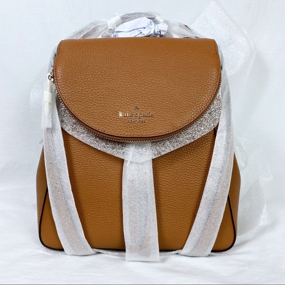 NWT Kate Spade Medium Leila Backpack-Gingerbread - Picture 5 of 8